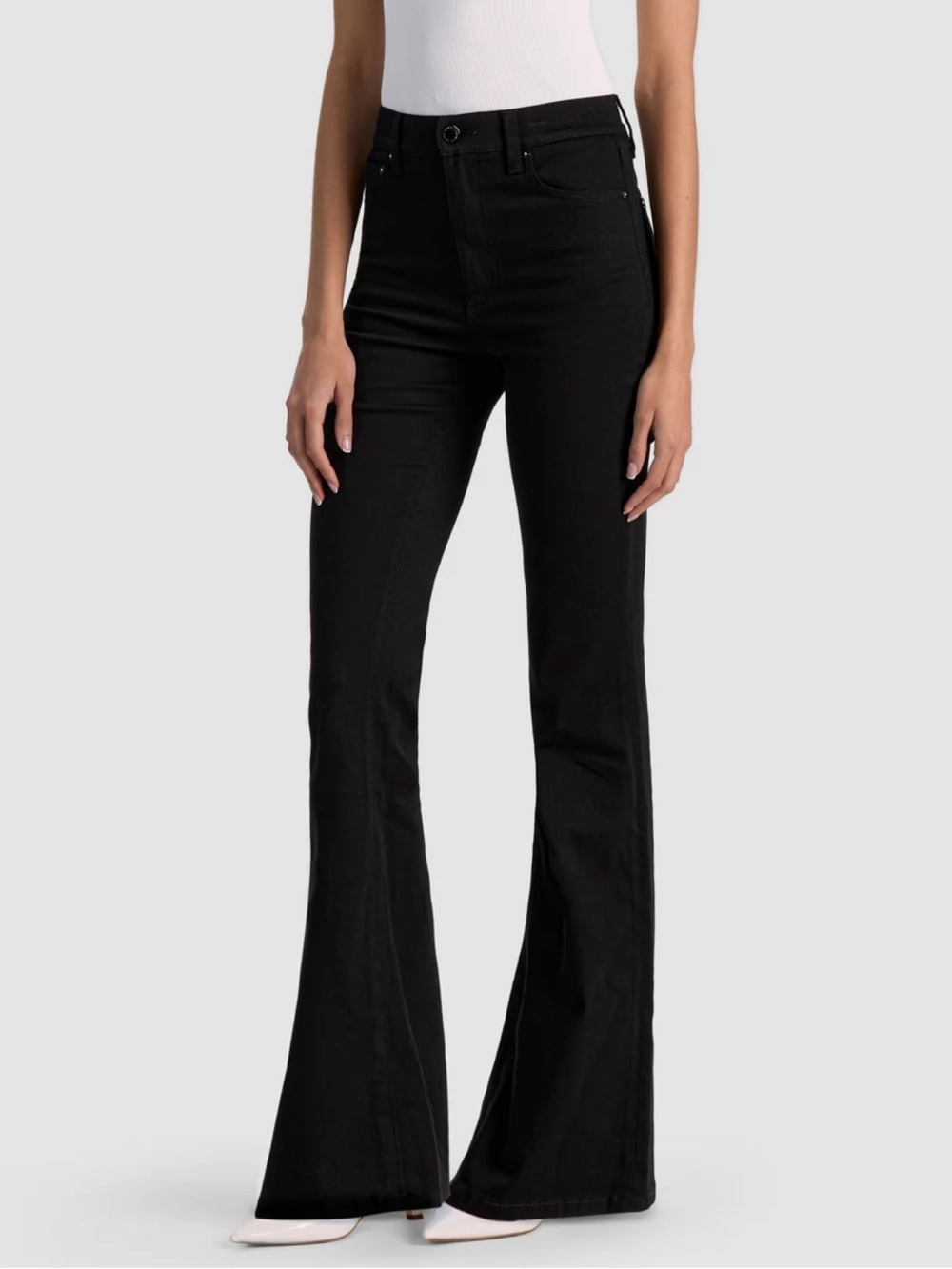 Alice + Olivia Black Kerry Boot Cut Jean